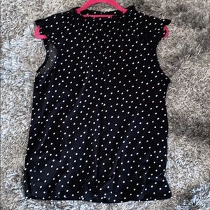 Polka dot stretch tank